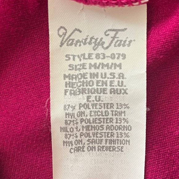 Vintage Vanity Fair Pink Snap Up Robe Sleeve Size Medium Med EUC Made in USA - Picture 7 of 9